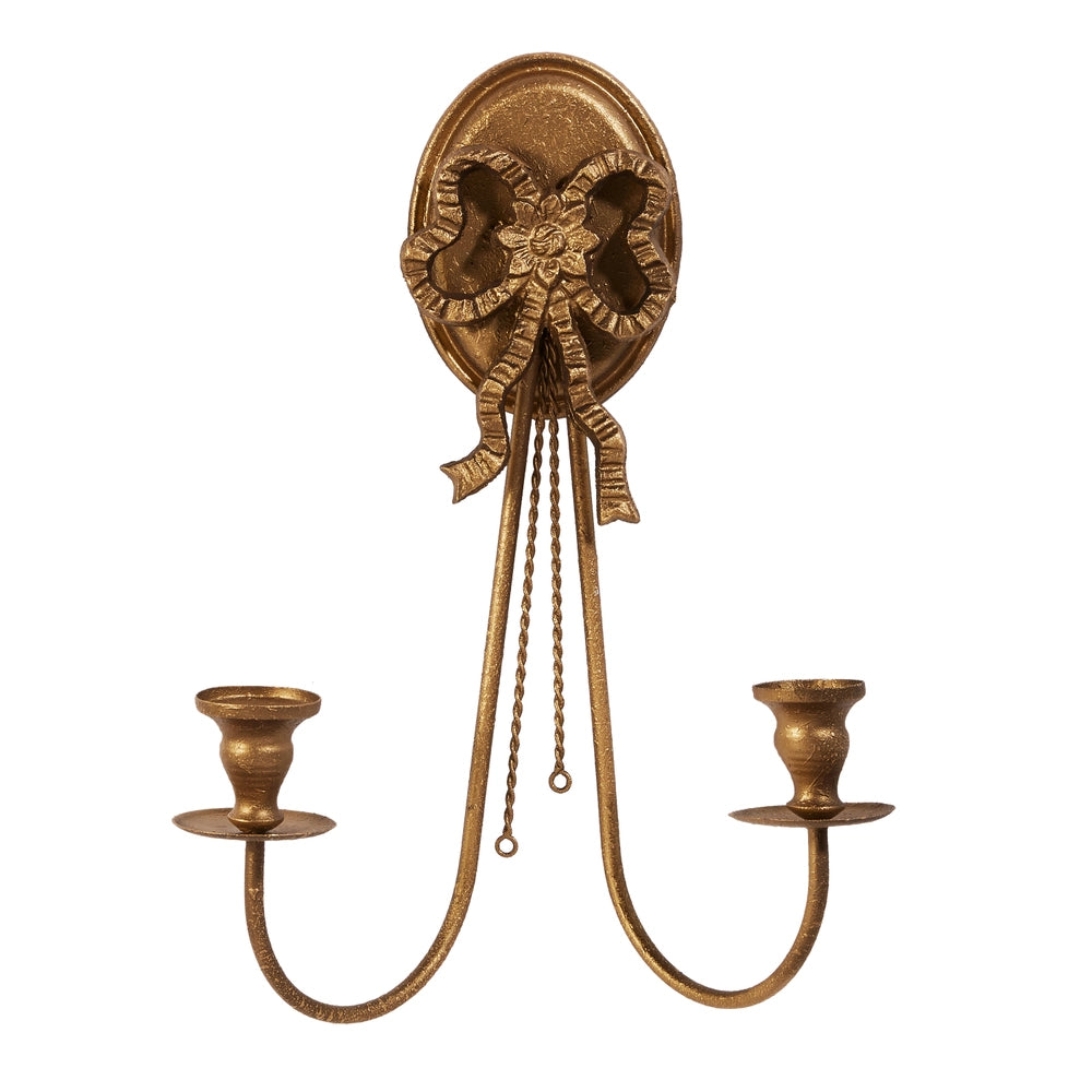 Gold Bow Wall Sconce | 16.5"
