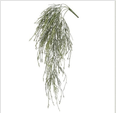 Snowed Soft PE Club Moss Hanging Bush