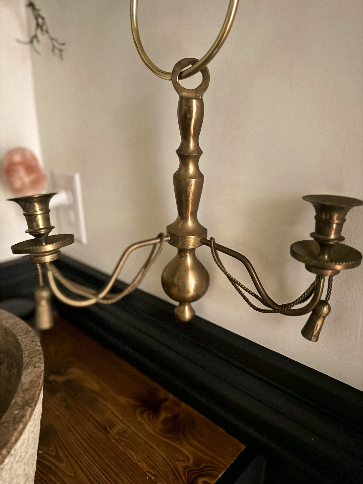 Brass Double Candle Wall Sconce | Vintage