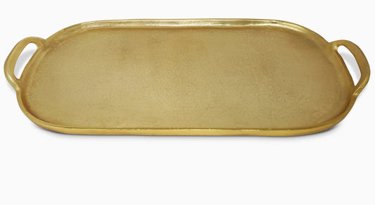 Simple Oval Serving Tray with Handles - Small
