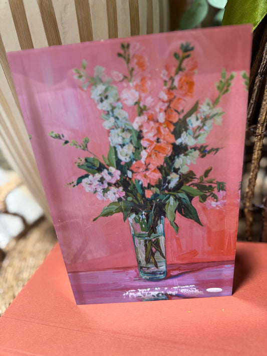 Blooms in Vase - skinny tall vase in picture | 8"