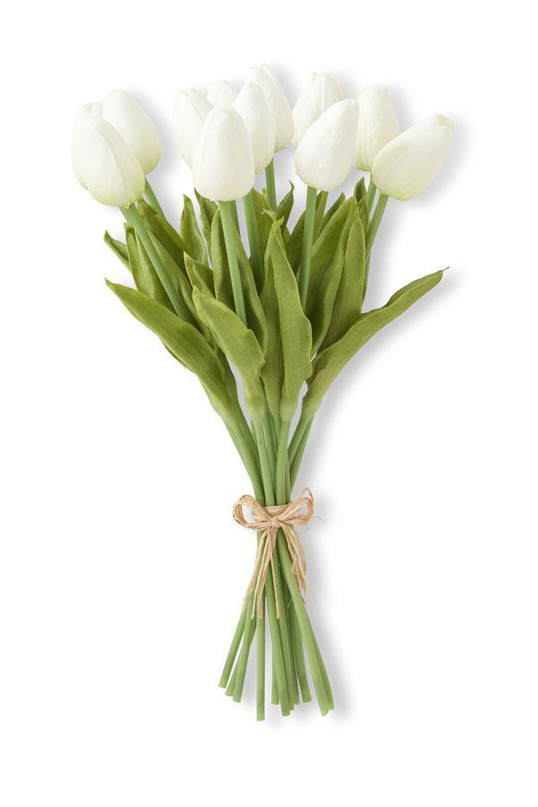 White Real Touch Tulip