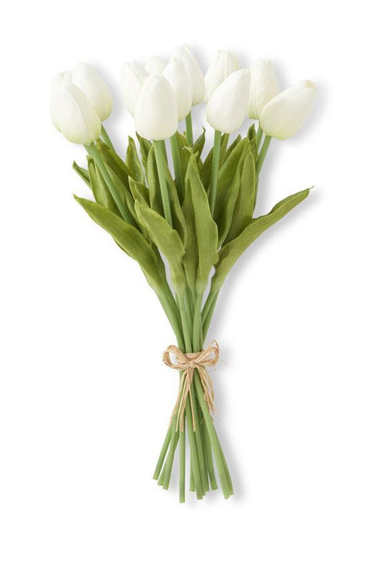 White Real Touch Tulip