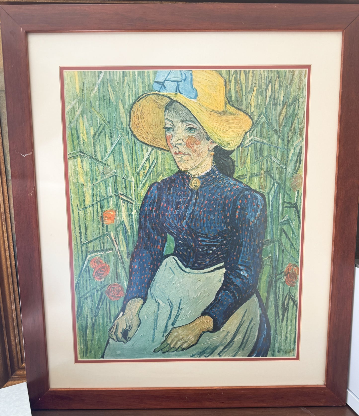 Peasant Women by Van Gogh Fine Art Print 28” x 24” | Vintage