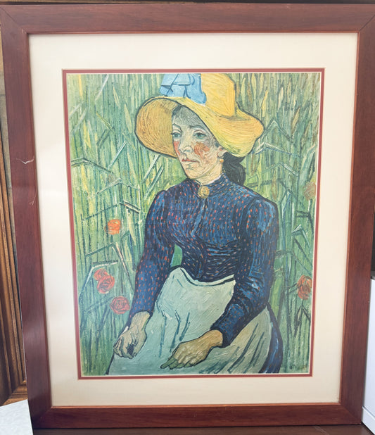 Peasant Women by Van Gogh Fine Art Print 28” x 24” | Vintage