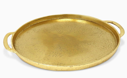 Gold Circular Serving Tray