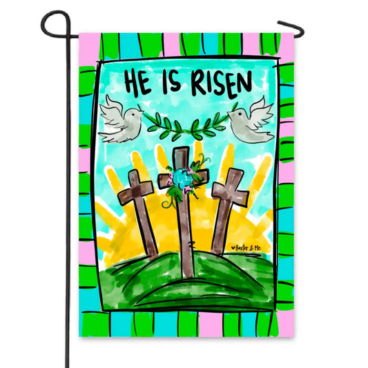 He Is Risen Garden Flag