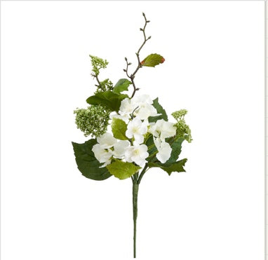 White Hydrangea/Snowball Pick  White