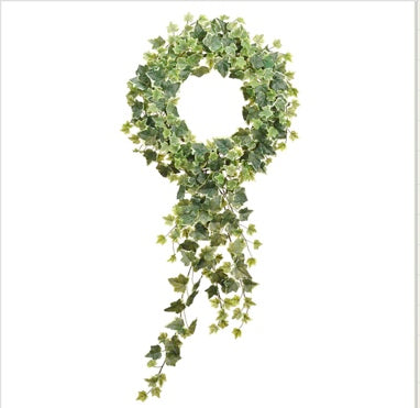 English Ivy Wreath With Trailer Variegated