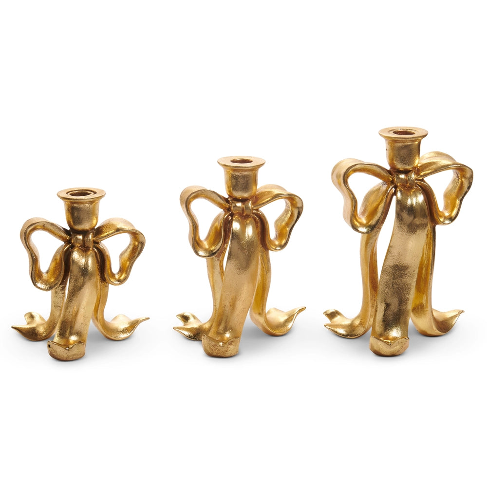 Bow Candlesticks | set of 3