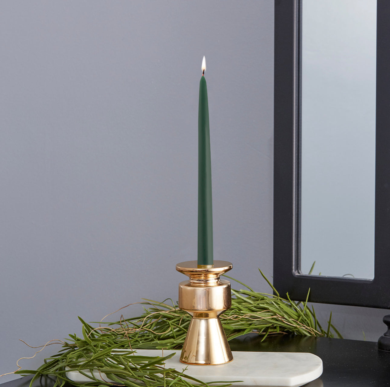 Dark Green Candle Taper | 9in