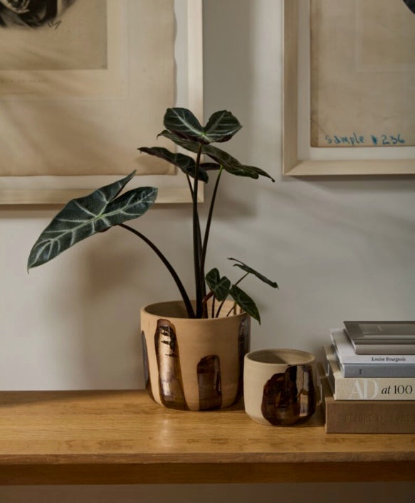 Bronze Brushstroke Pot