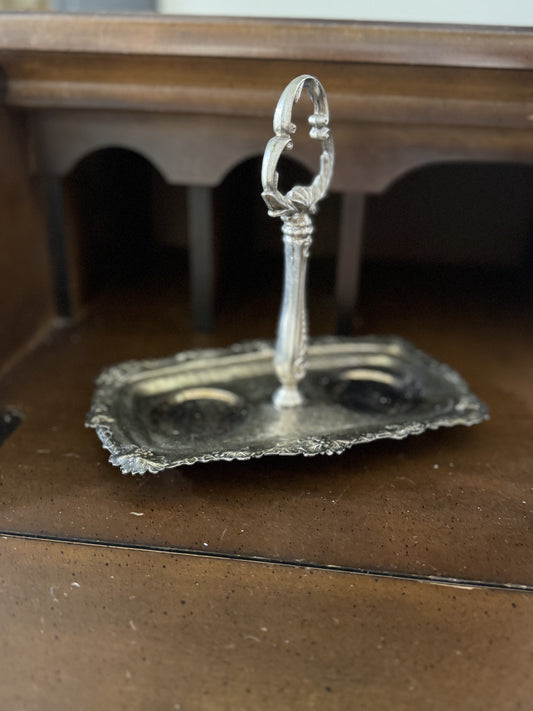 Silver Salt and Pepper Tray | Vintage