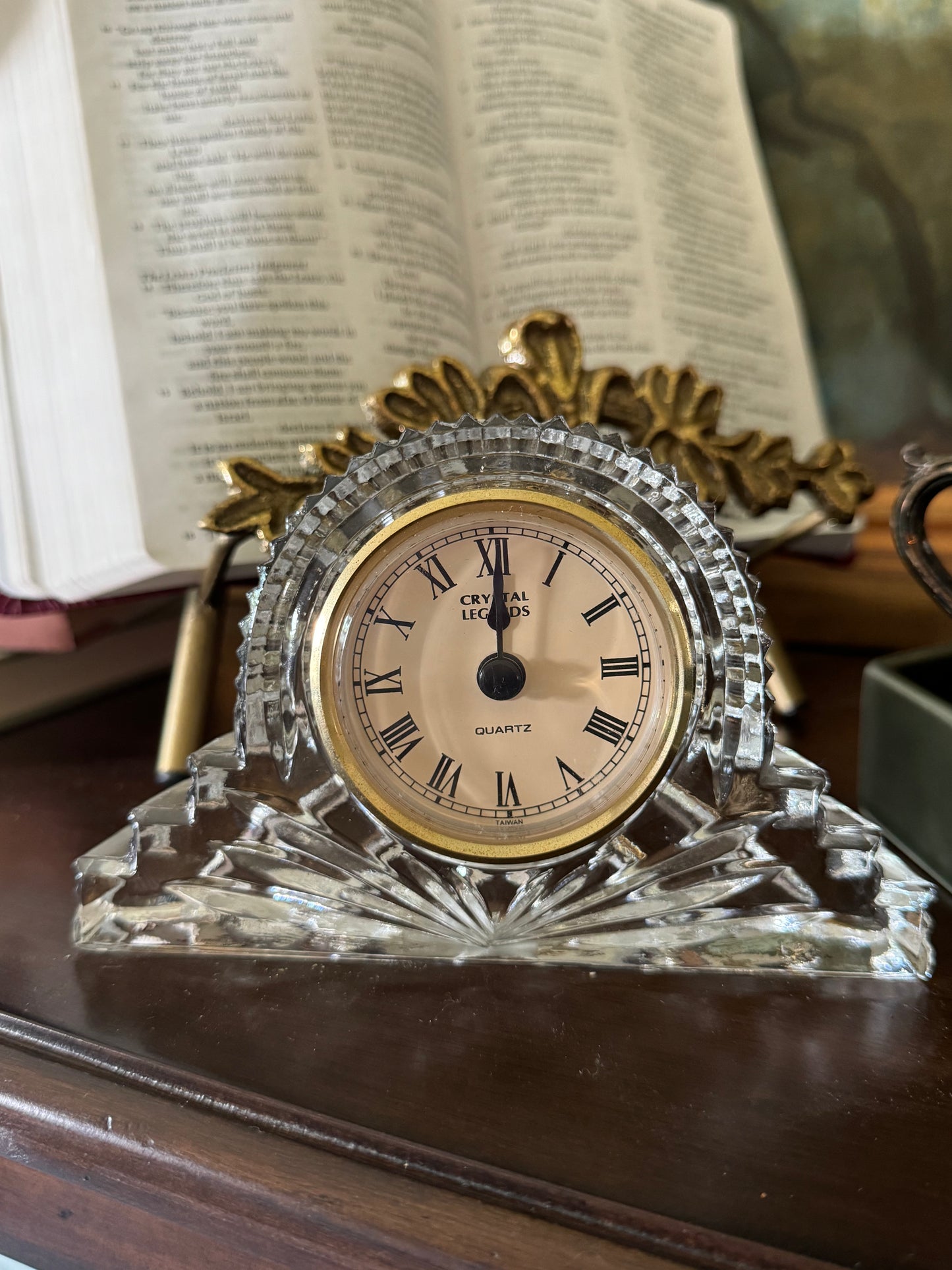 Crystal Legends Lead Clock | Vintage