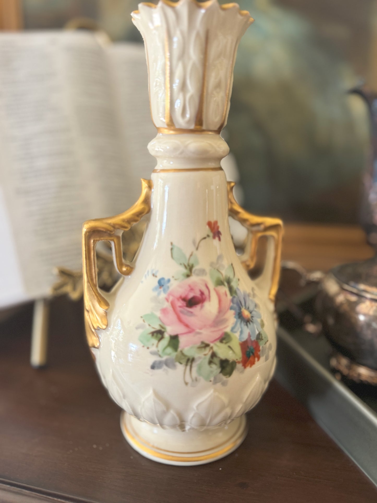 Floral Porcelain Vase | Vintage